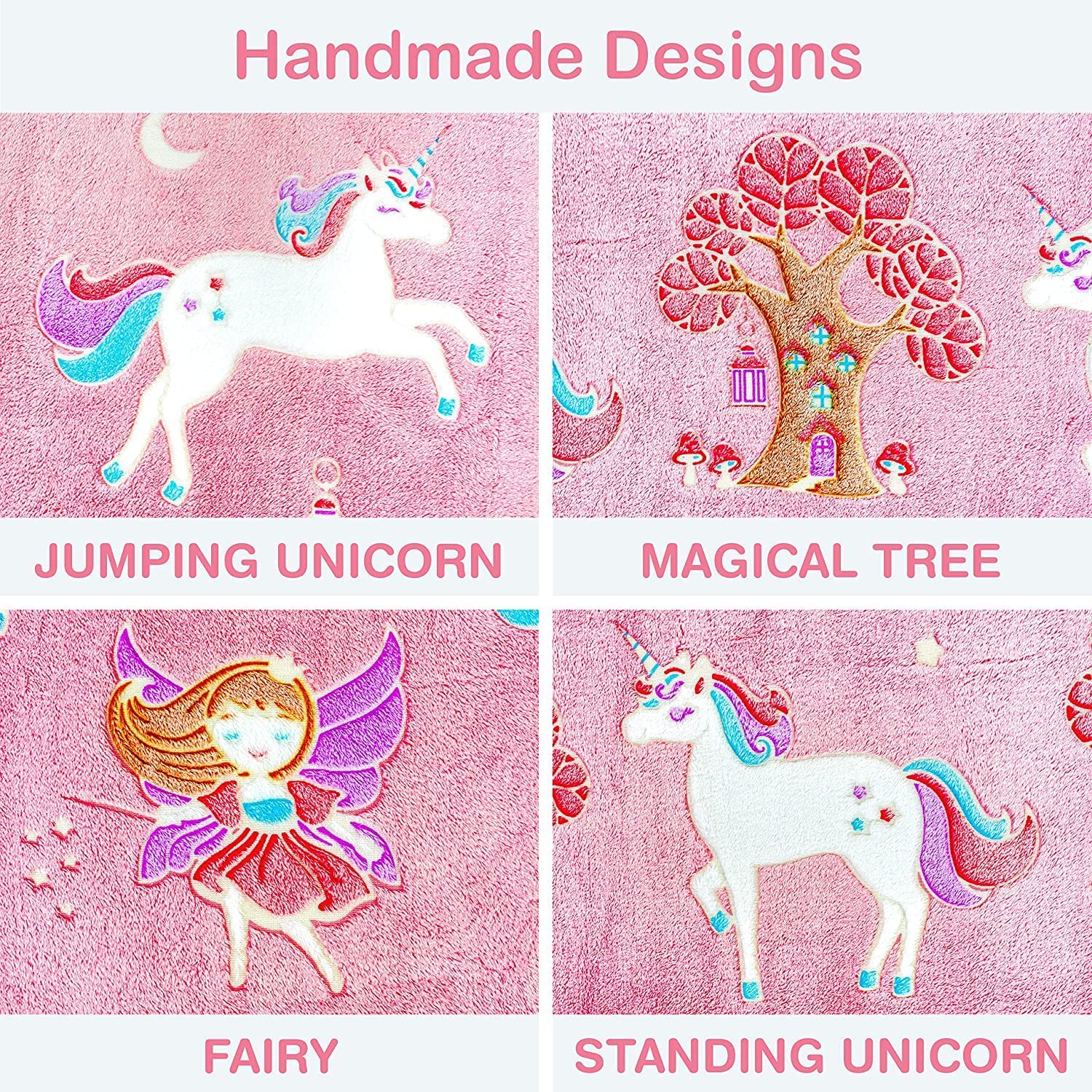 Premium Super Soft Warm Cozy Furry Blanket Glow in The Dark (5.5ft x 6.5ft) (Unicorn) - Image 5