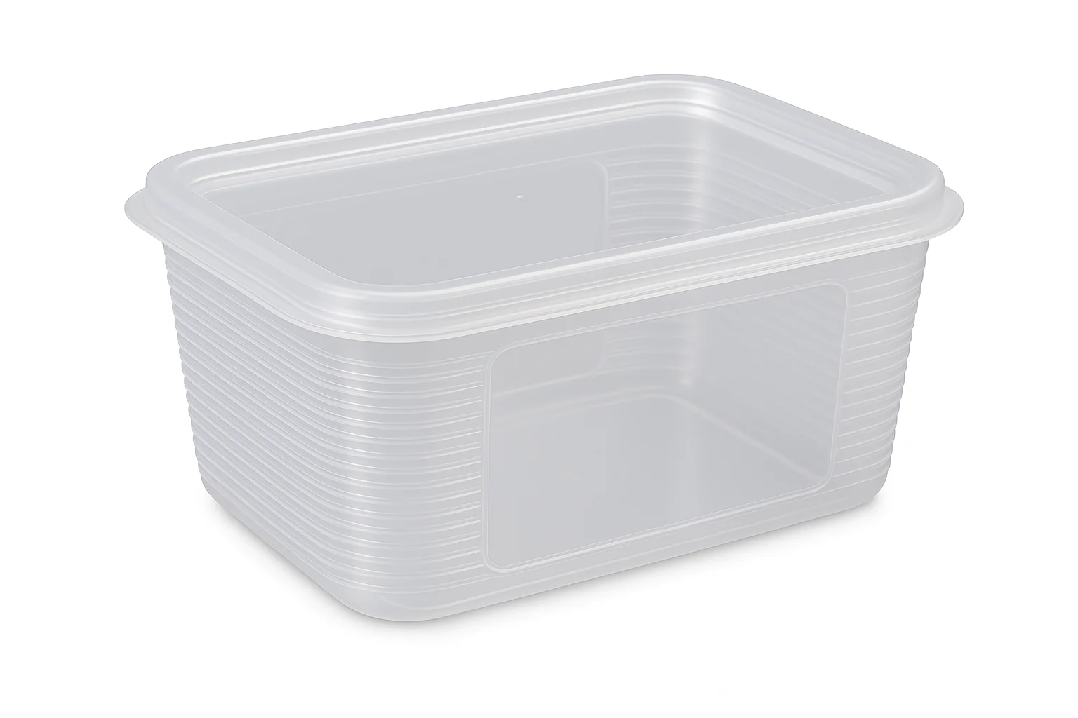 Premium Transparent Plastic Food Storage Containers with Lids –1800 ml/ Set of 6 – Airtight, Leak-Proof & Stackable – Ideal for Salads, Meal Prep, Leftovers, Kitchen & Fridge Organization - Image 3