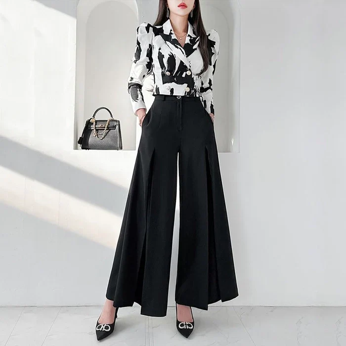 Printed Blouse Pant Suit - Image 6