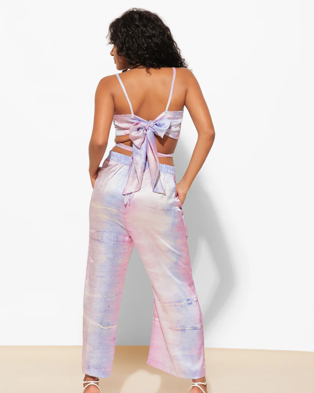Printed Cami 2 Piece Coord set Top With High Waist Pants - Image 9