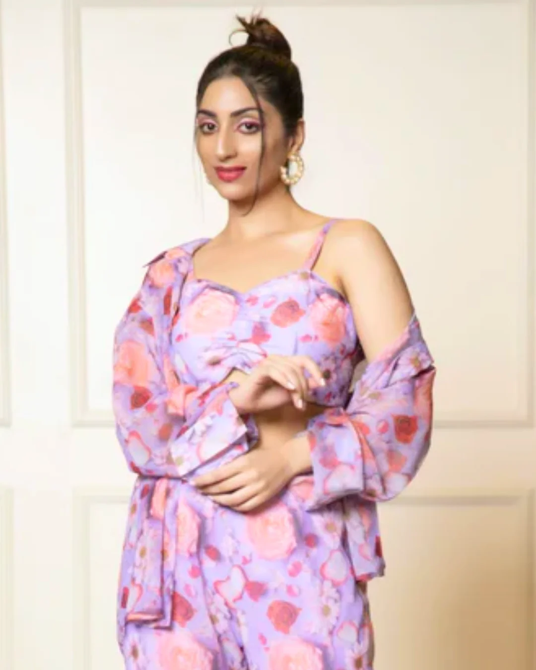 Printed Long Sleeves Georgette Shirt - Image 17