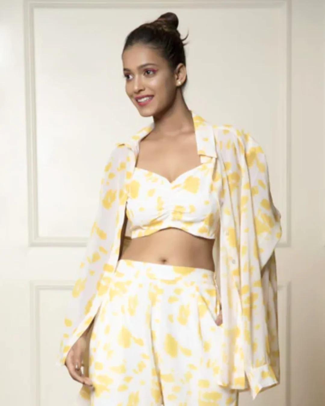 Printed Long Sleeves Georgette Shirt - Image 7