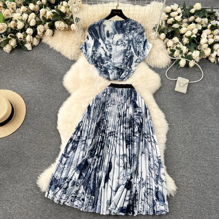 Printed Skirt Co-ord Set - Image 4
