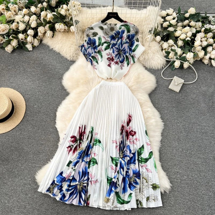 Printed Skirt Co-ord Set - Image 6
