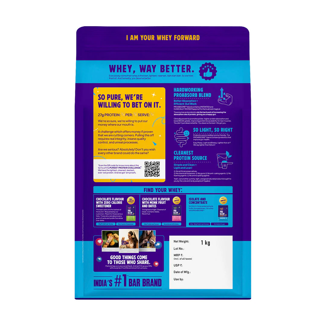 ProClean Whey Protein Concentrate 1kg - Image 6
