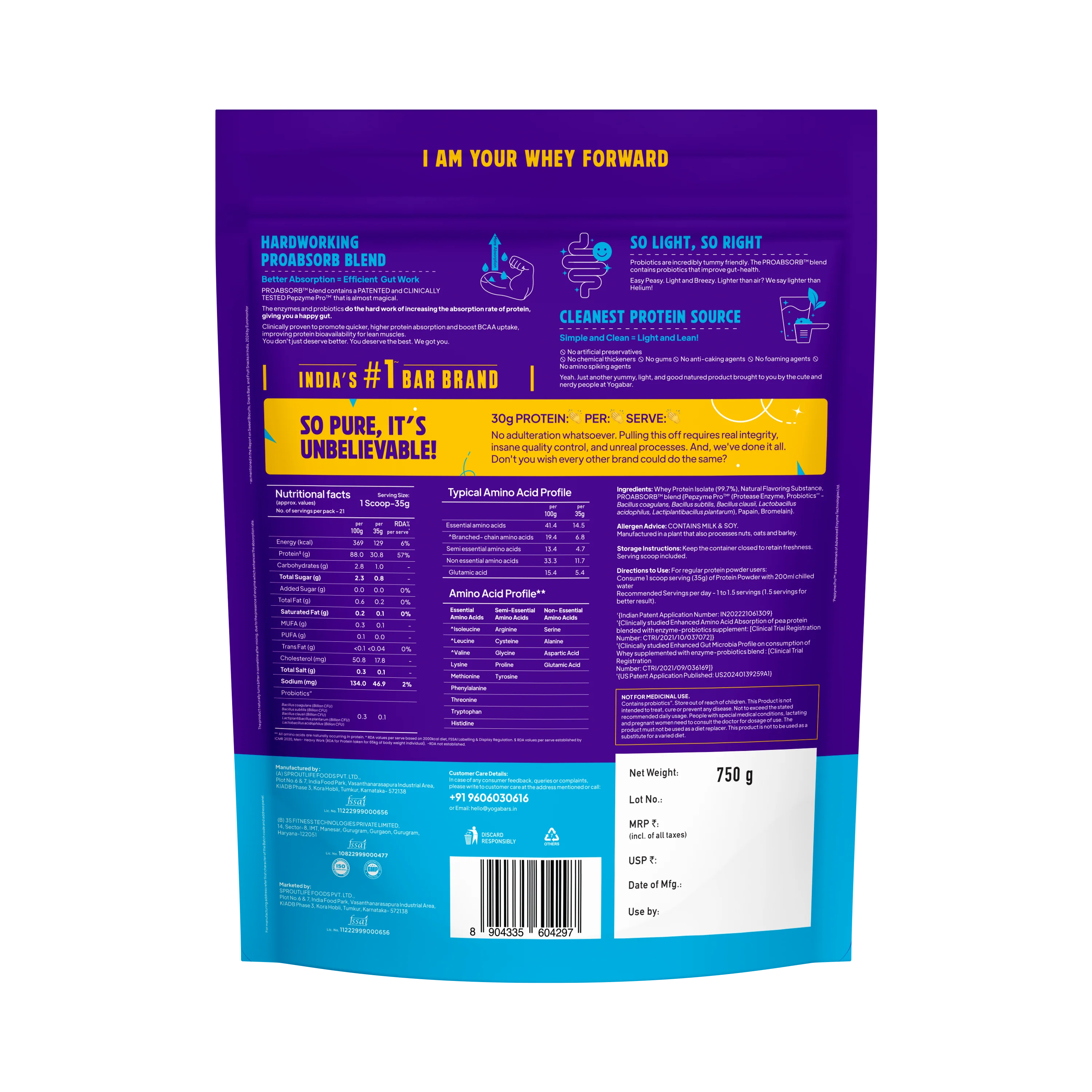 ProClean Whey Protein Isolate 750g - Trustified Certified - Image 6