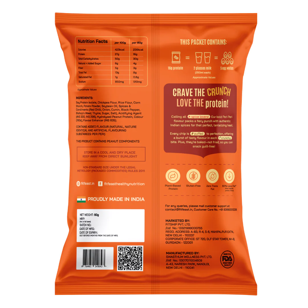 Protein Chips Peri Peri | As Seen on Shark Tank (Pack of 1) - Image 2
