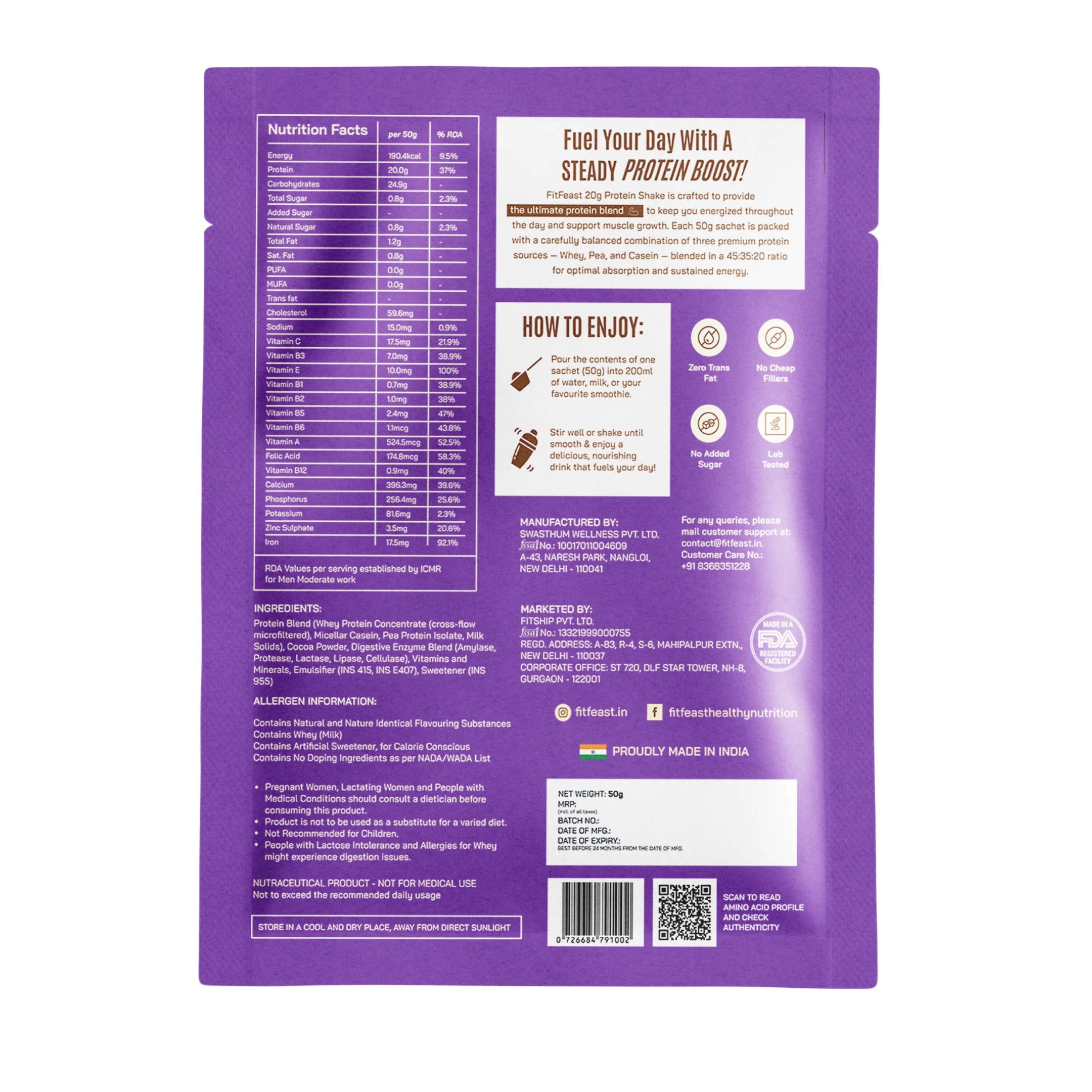 Protein Powder - Chocolate (50g) - Image 2