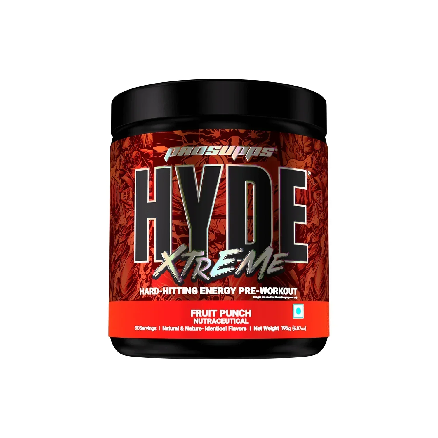 PS PROSUPPS Hyde Xtreme- Hard Hitting Energy Pre Workout | Caffeine, Beta-Alanine, Creatine Hcl, L-Arginine | For Muscle Pump, Vascularity|30 Servings, Powder, 195 grams - Image 9