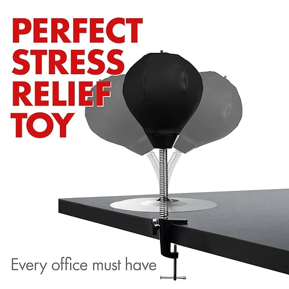 Punchie: Heavy-Duty Desktop Punching Bag with Strong Suction Base & Durable Spring – Tabletop Stress Relief Toy for Home, Office & Study Desks - Image 2