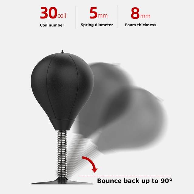 Punchie: Heavy-Duty Desktop Punching Bag with Strong Suction Base & Durable Spring – Tabletop Stress Relief Toy for Home, Office & Study Desks - Image 6