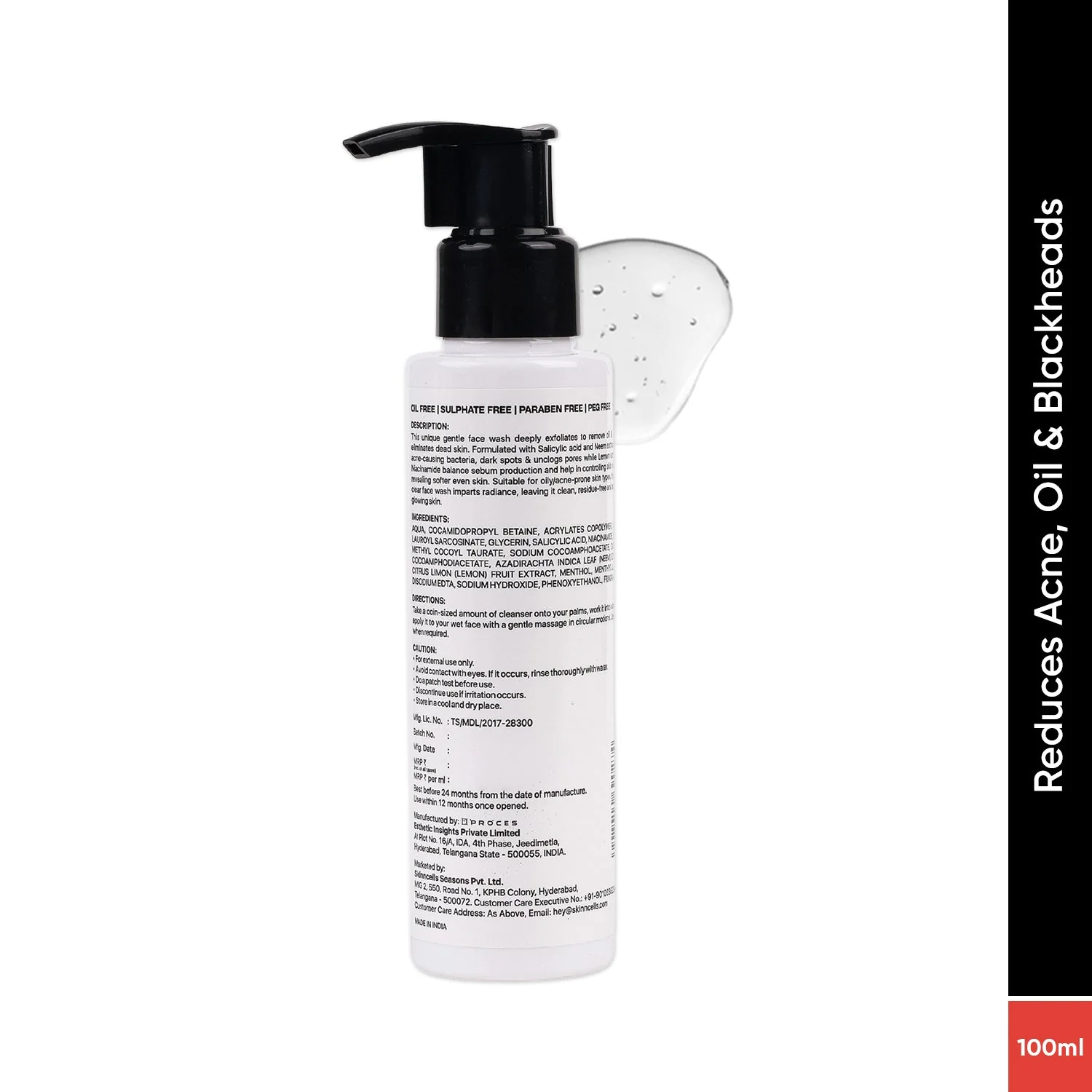 Purifying and Acne Free Gel Face Wash - 100g | For Acne Control and Shining Skin - Image 3