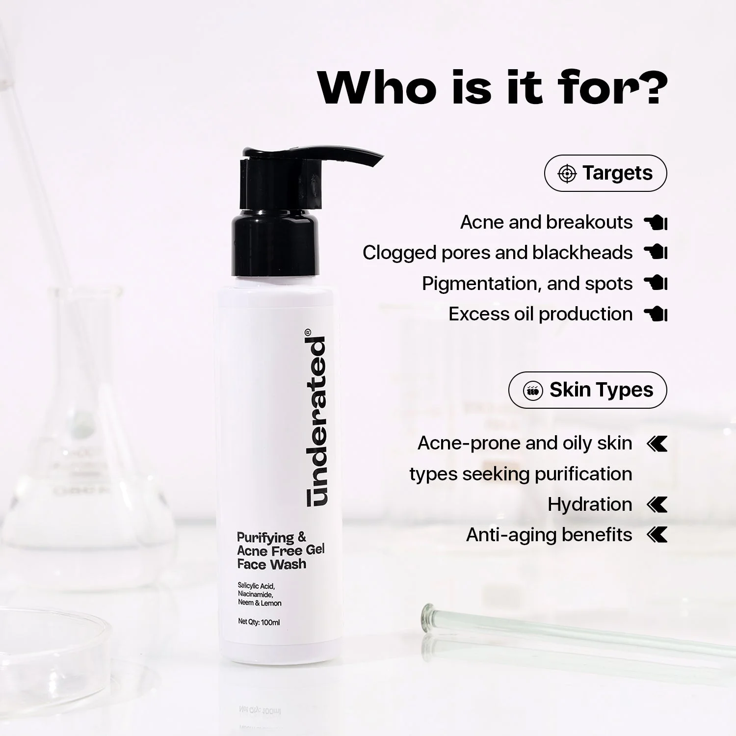Purifying and Acne Free Gel Face Wash - 100g | For Acne Control and Shining Skin - Image 4