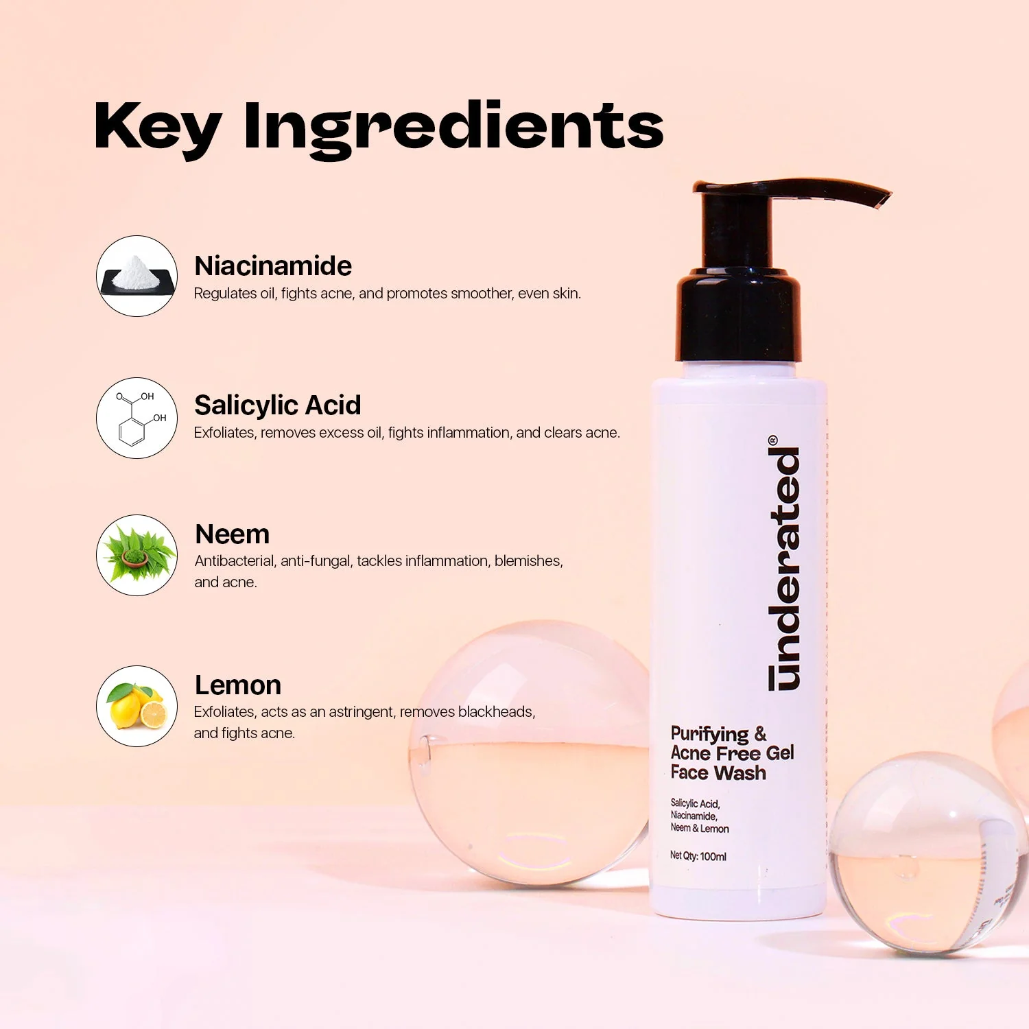 Purifying and Acne Free Gel Face Wash - 100g | For Acne Control and Shining Skin - Image 7