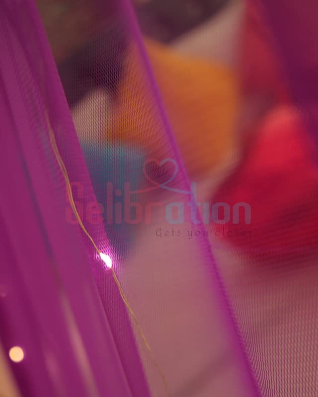 Purple Decoration Net Cabana Tent Cloth  (With 5M Led Light) - Image 5