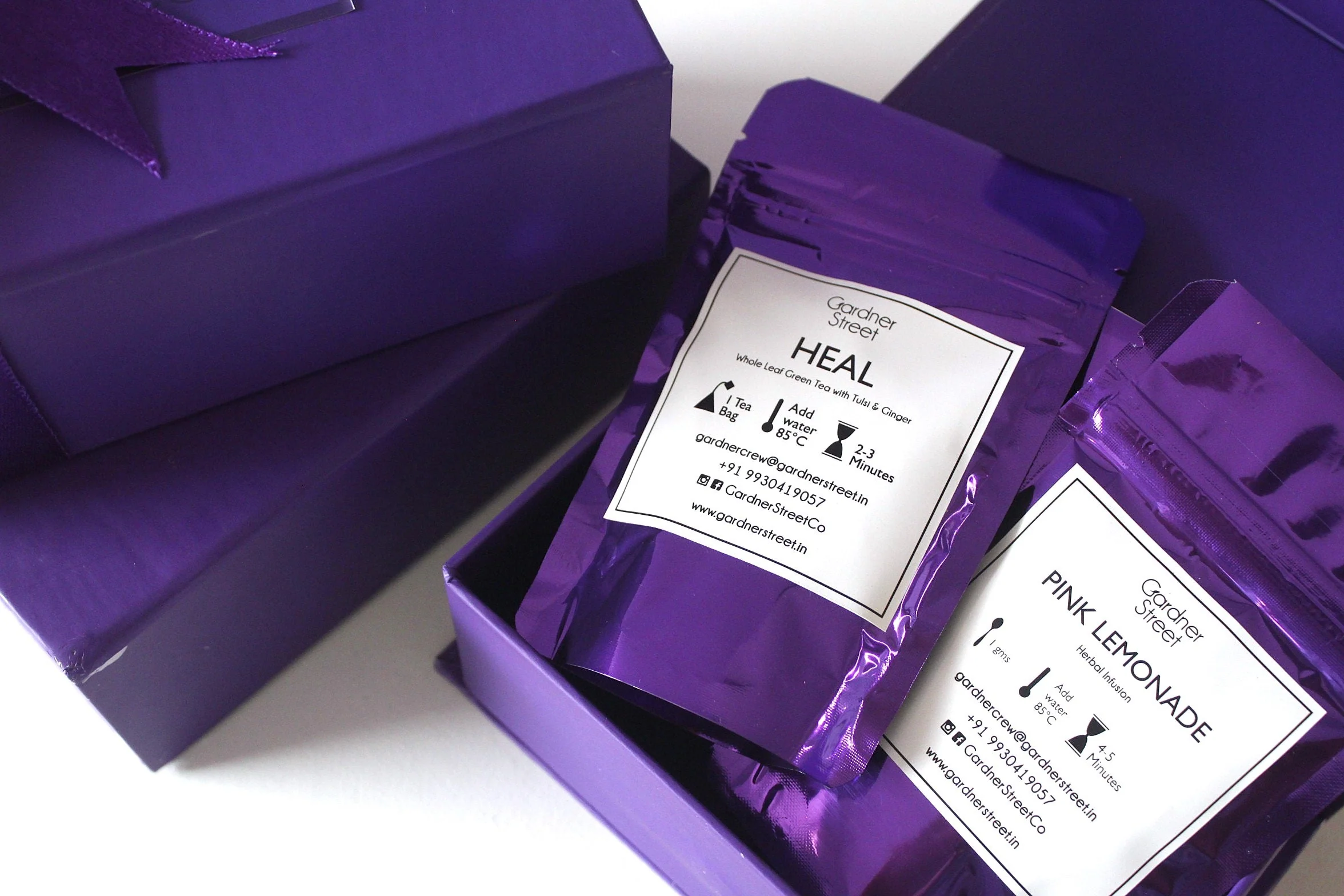 Purple Haze Tea Gift Box – 4 Assorted Blends in Travel-Friendly Pouches - Image 3