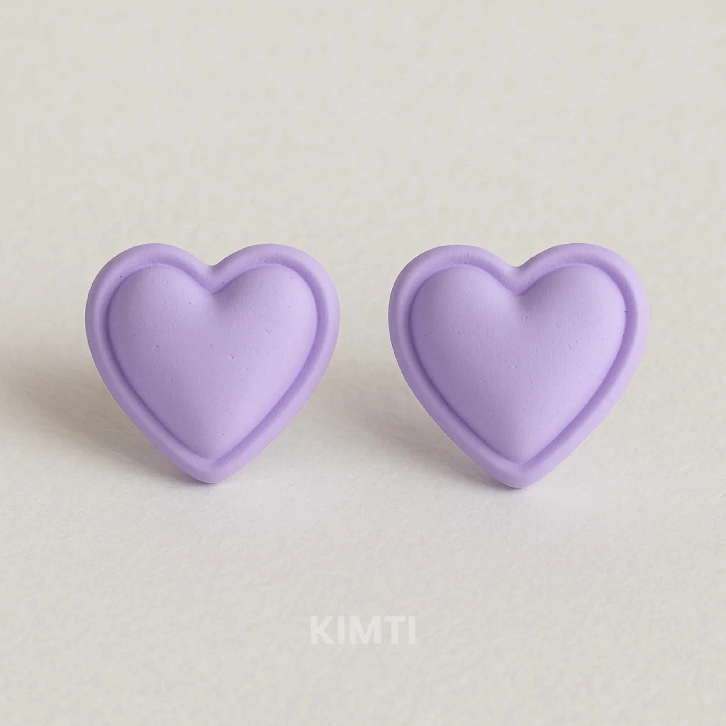 Purple Heart Stud Earring - Image 3