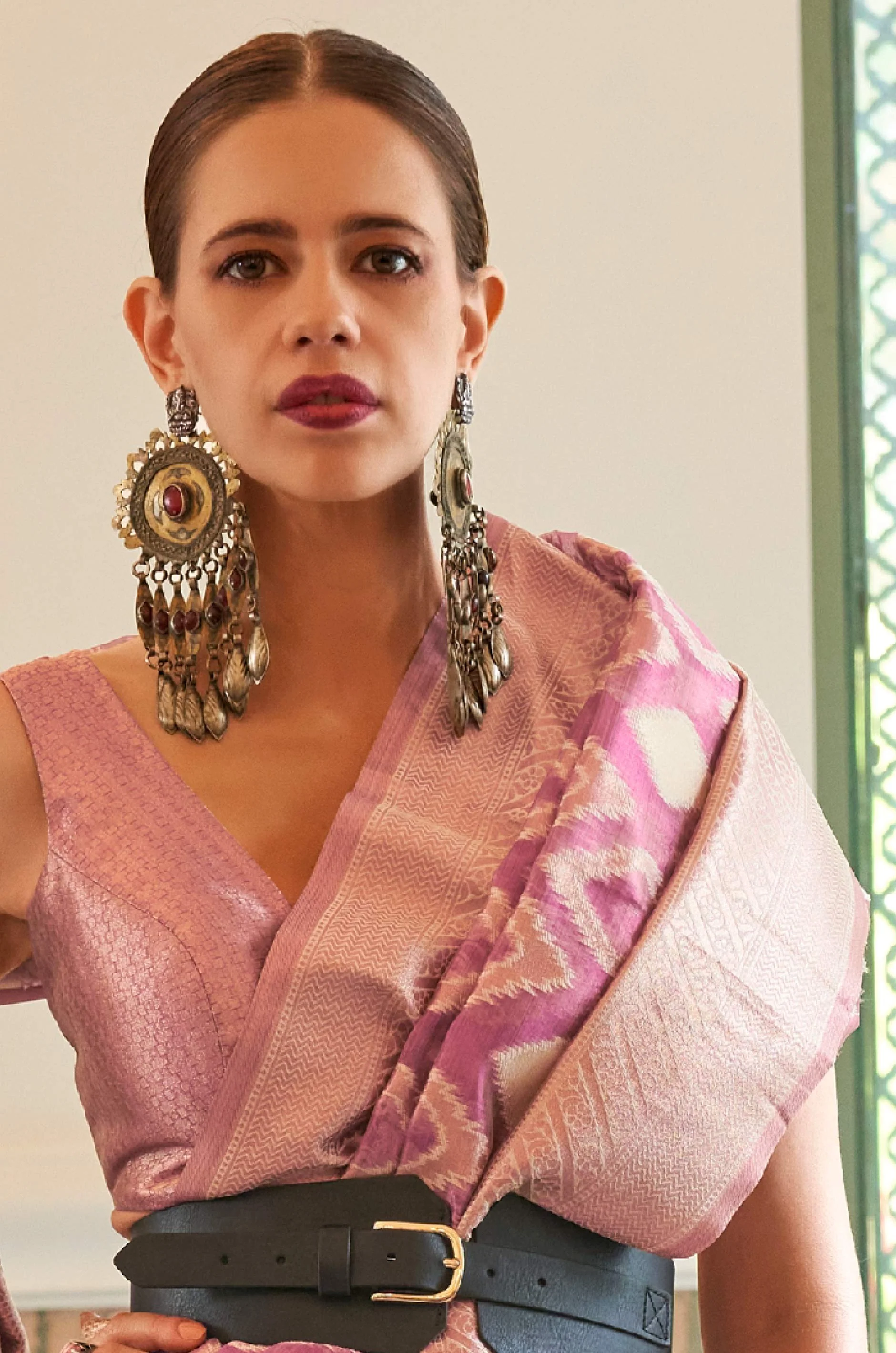 Purple Tissue Silk Saree - Image 4