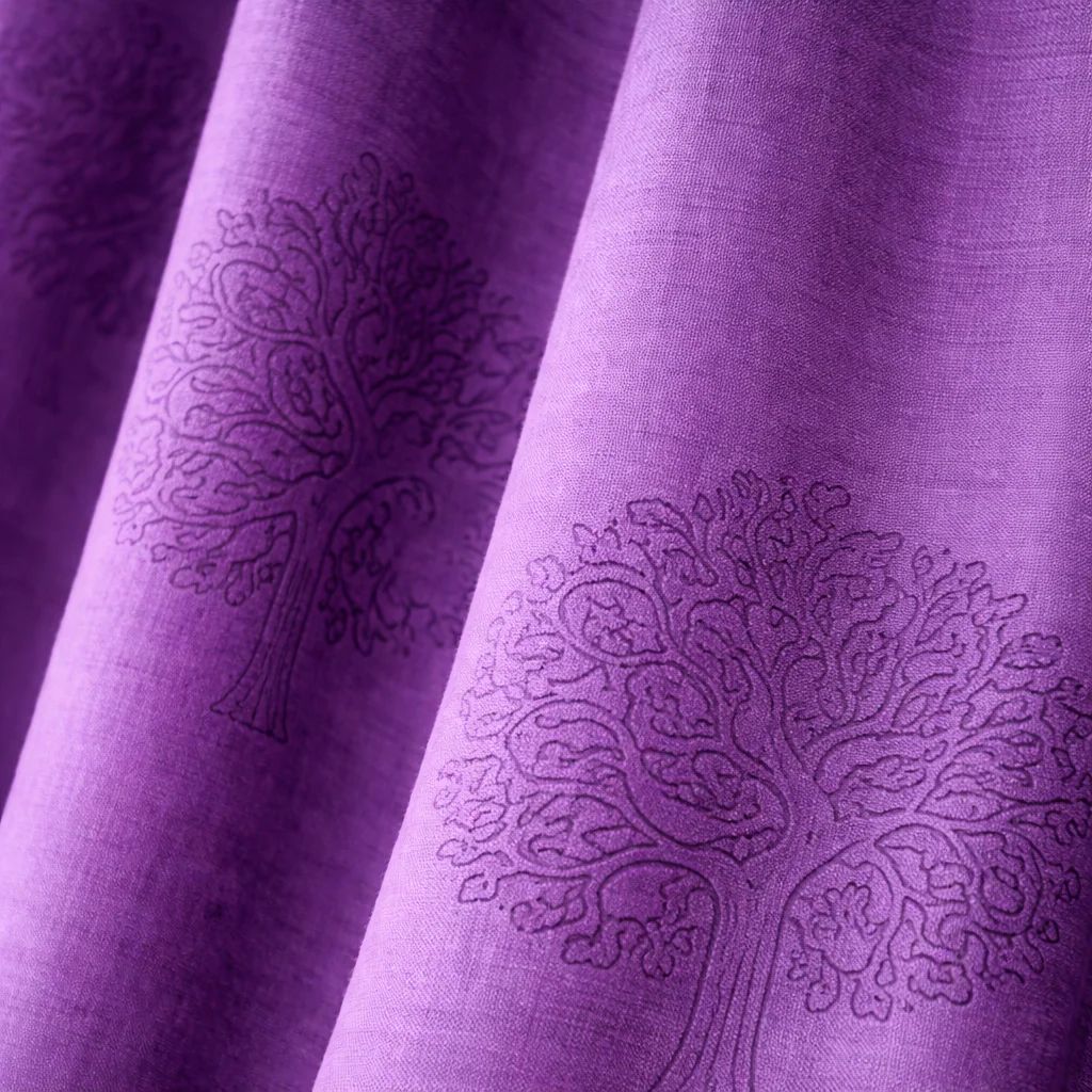Purple Window Curtains Set of 2 – Eyelet Door Curtains | Premium Polyester Fabric | Room Darkening & Elegant Printed Curtains | Living Room & Bedroom Drapes - Image 2