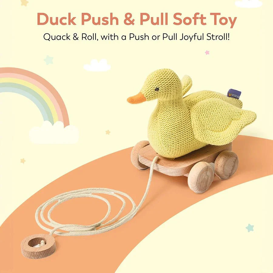 Push & Pull Duck Soft Toy For Babies - Image 4