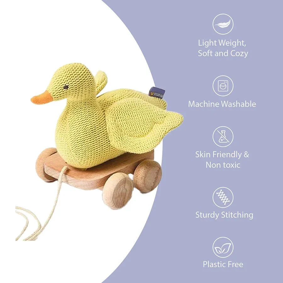 Push & Pull Duck Soft Toy For Babies - Image 9