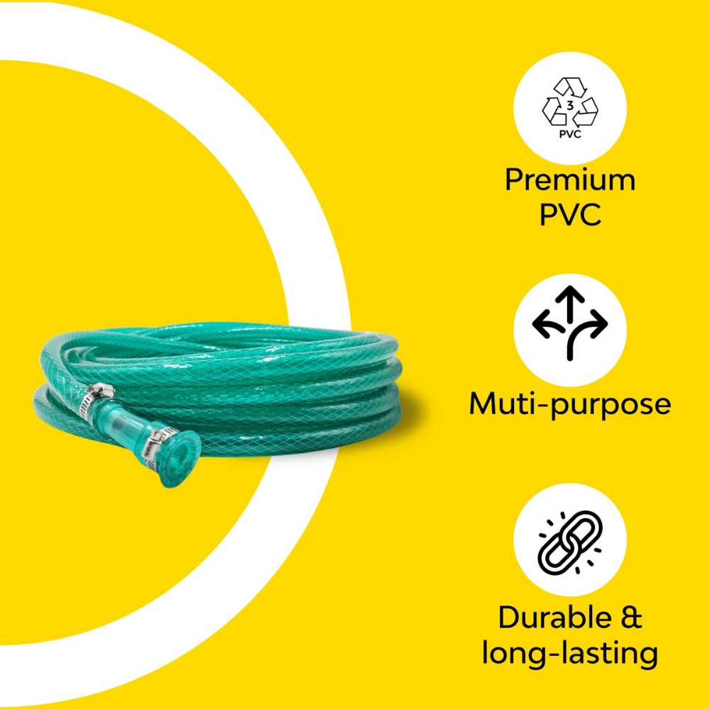 Pvc Super Braided Hose Pipe With Connector & Clamps - Image 7