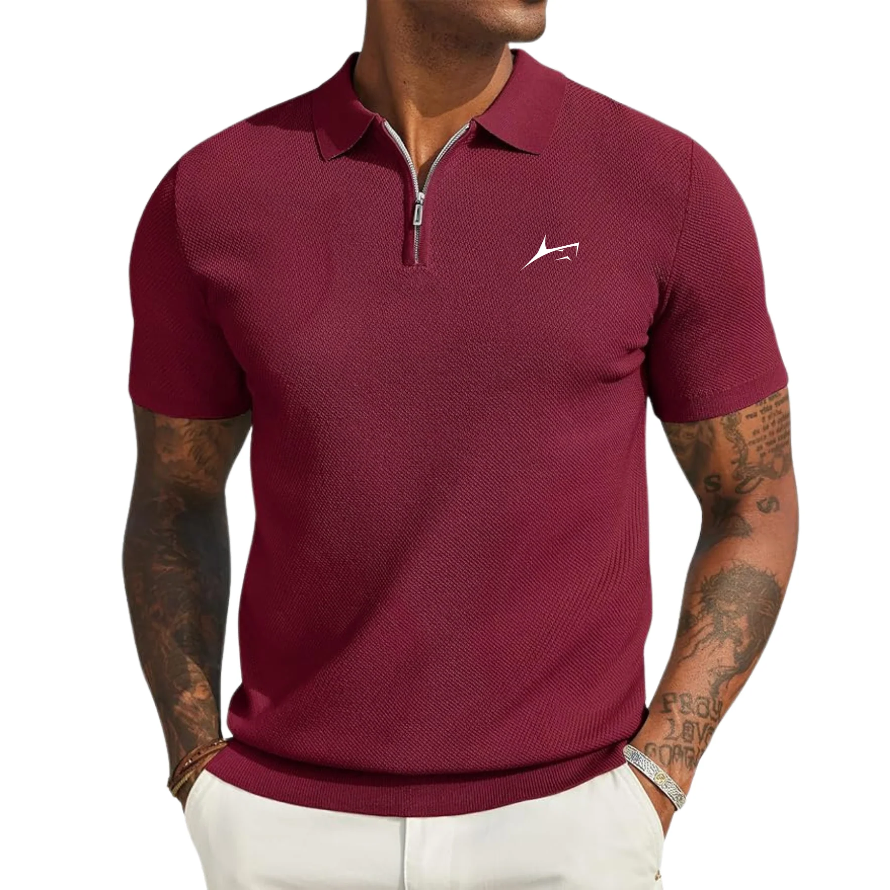 Q-Zip Polo T-Shirt with Quarter Zip - Image 13
