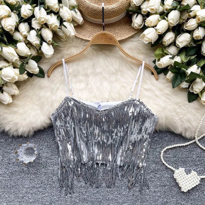 Quincy Sequin Spaghetti Top - Image 2