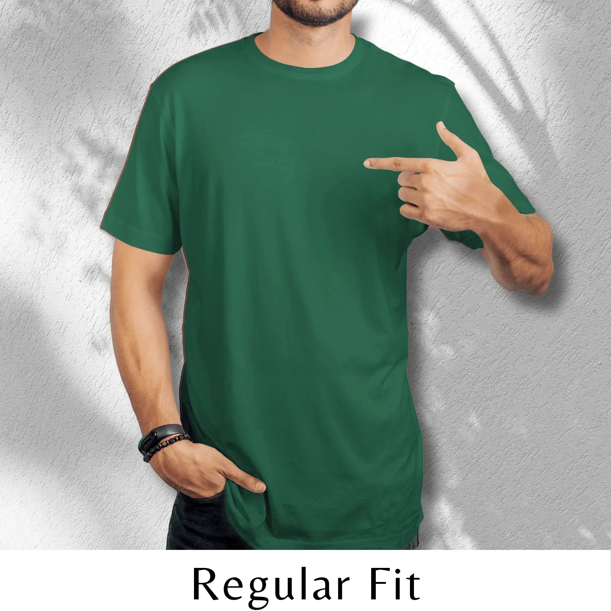 Quintessential Green – Cotton Round Neck T-Shirt - Image 5