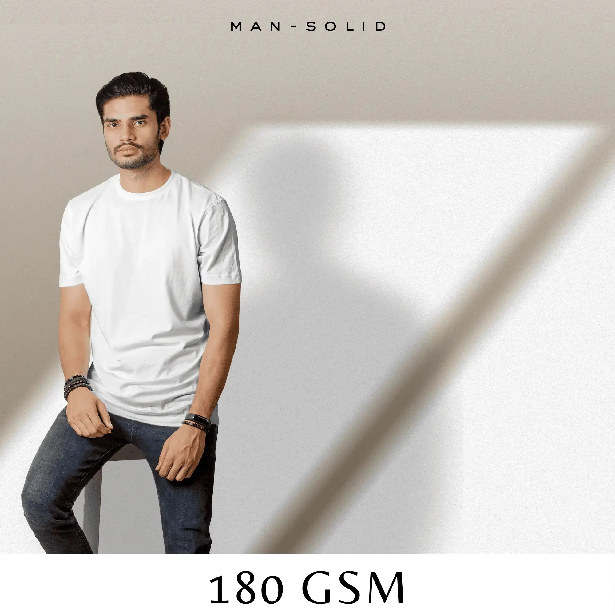 Quintessential White – Cotton Round Neck T-Shirt - Image 3