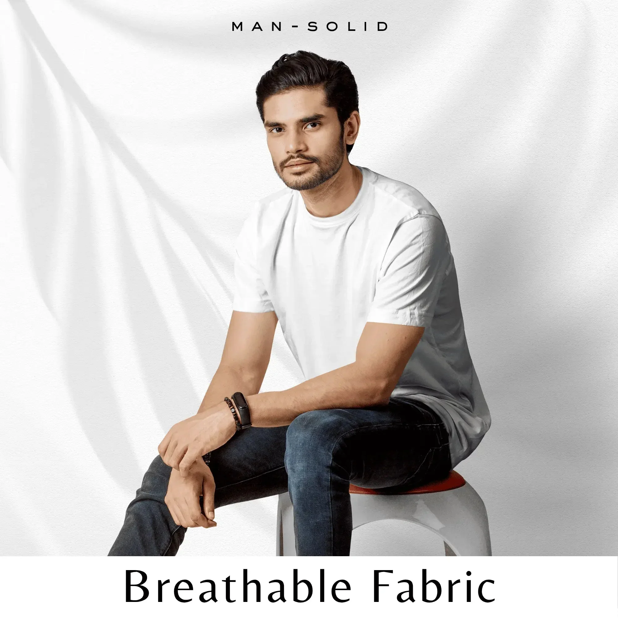 Quintessential White – Cotton Round Neck T-Shirt - Image 4