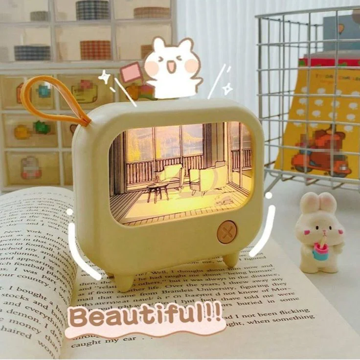 QuirkTV: Artistic Viral LED TV-Style Night Light with Dual Color Modes, Rechargeable Design & Retro Desk Décor Appeal - Image 4