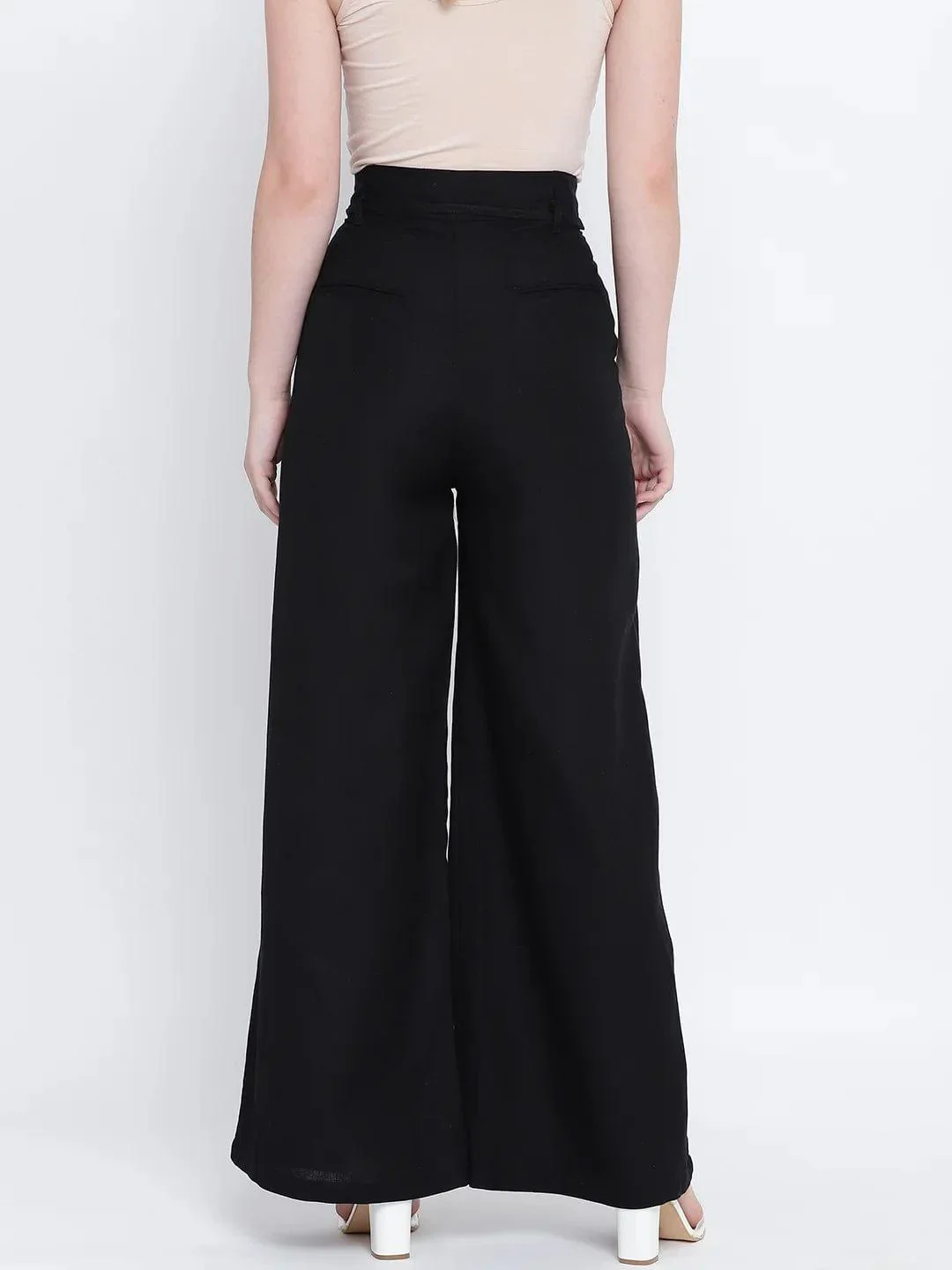 Radiant Black Casual Trousers Women Pant For Everyday Comfort - Image 8