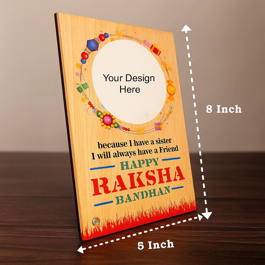 Raksha Bhadan Customized Assorted Mdf Frame With Rakhi - Image 6