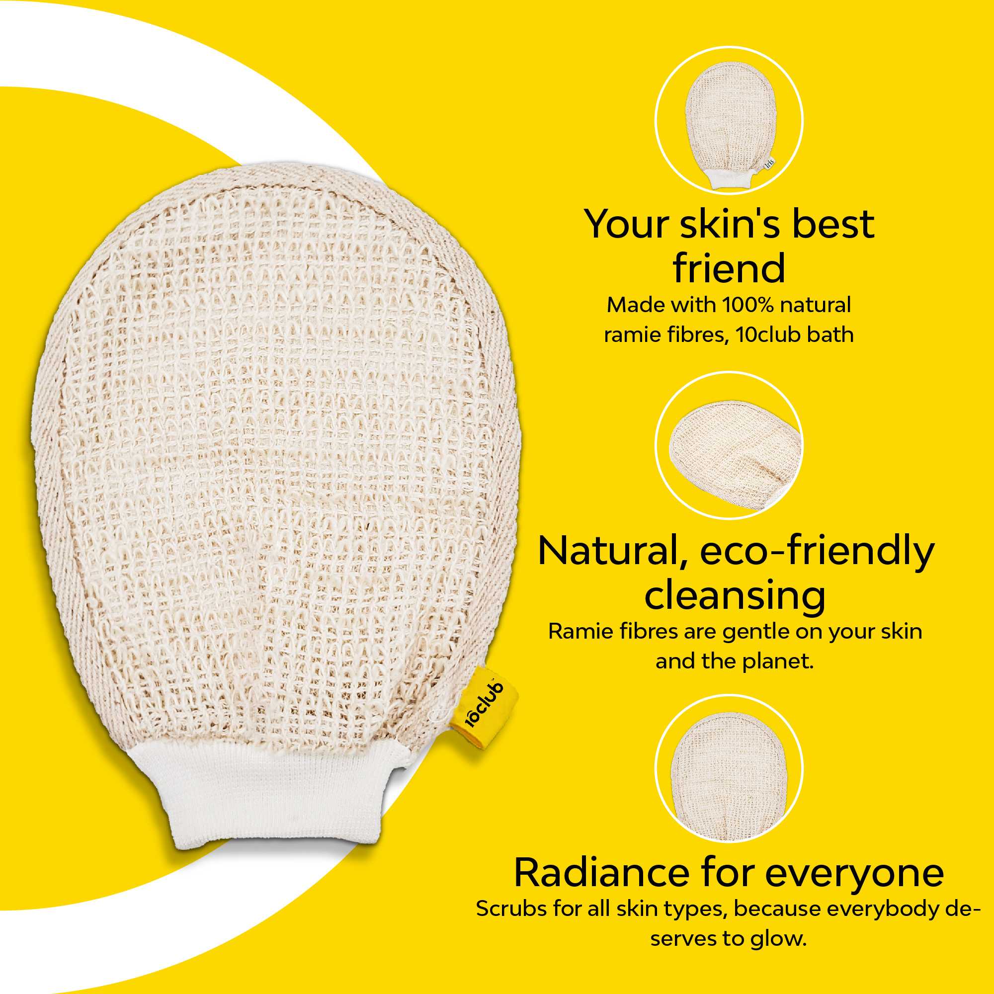 Ramie Bath Scrub Mitt - Image 4