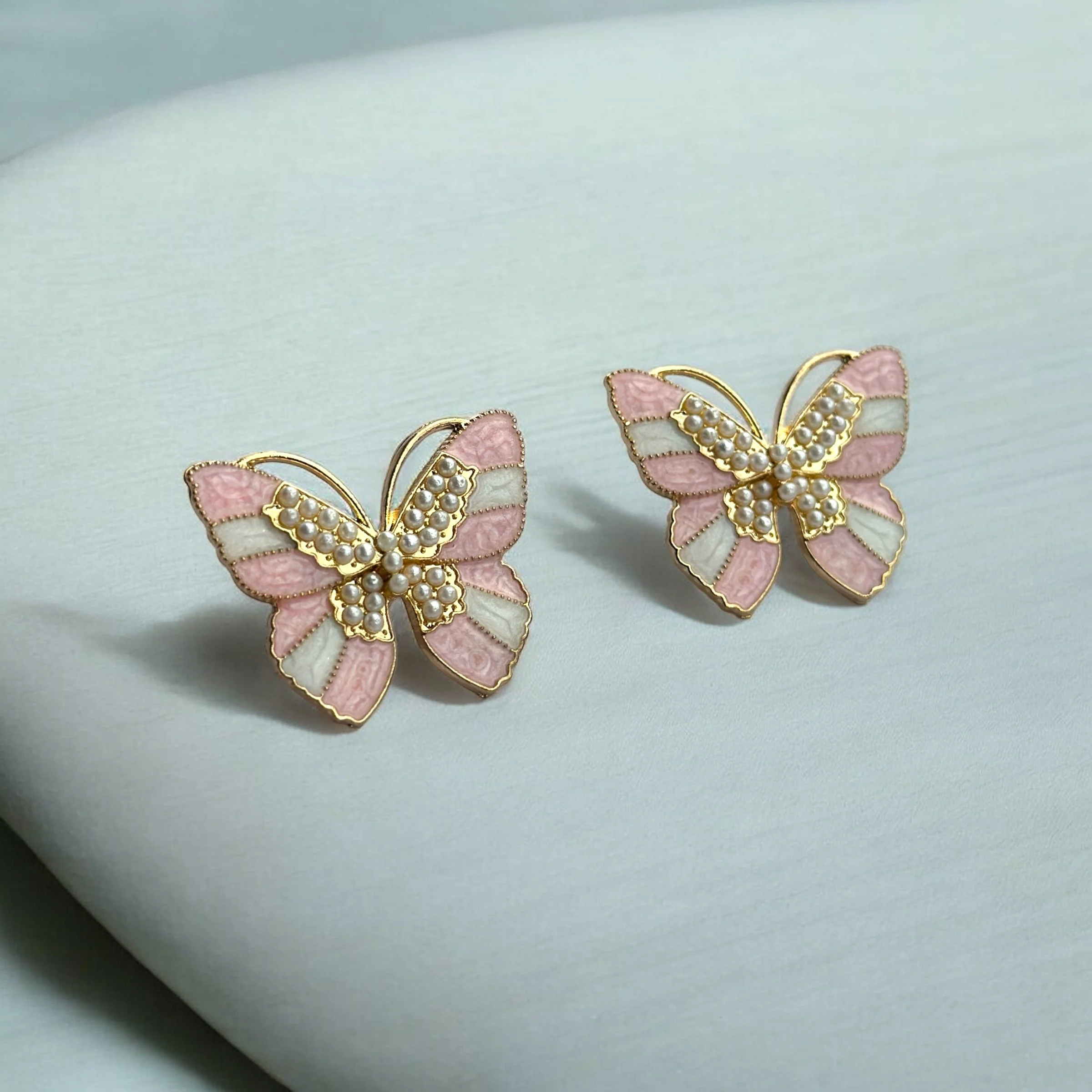 Random Colour Butterfly Stud Earring - Image 2