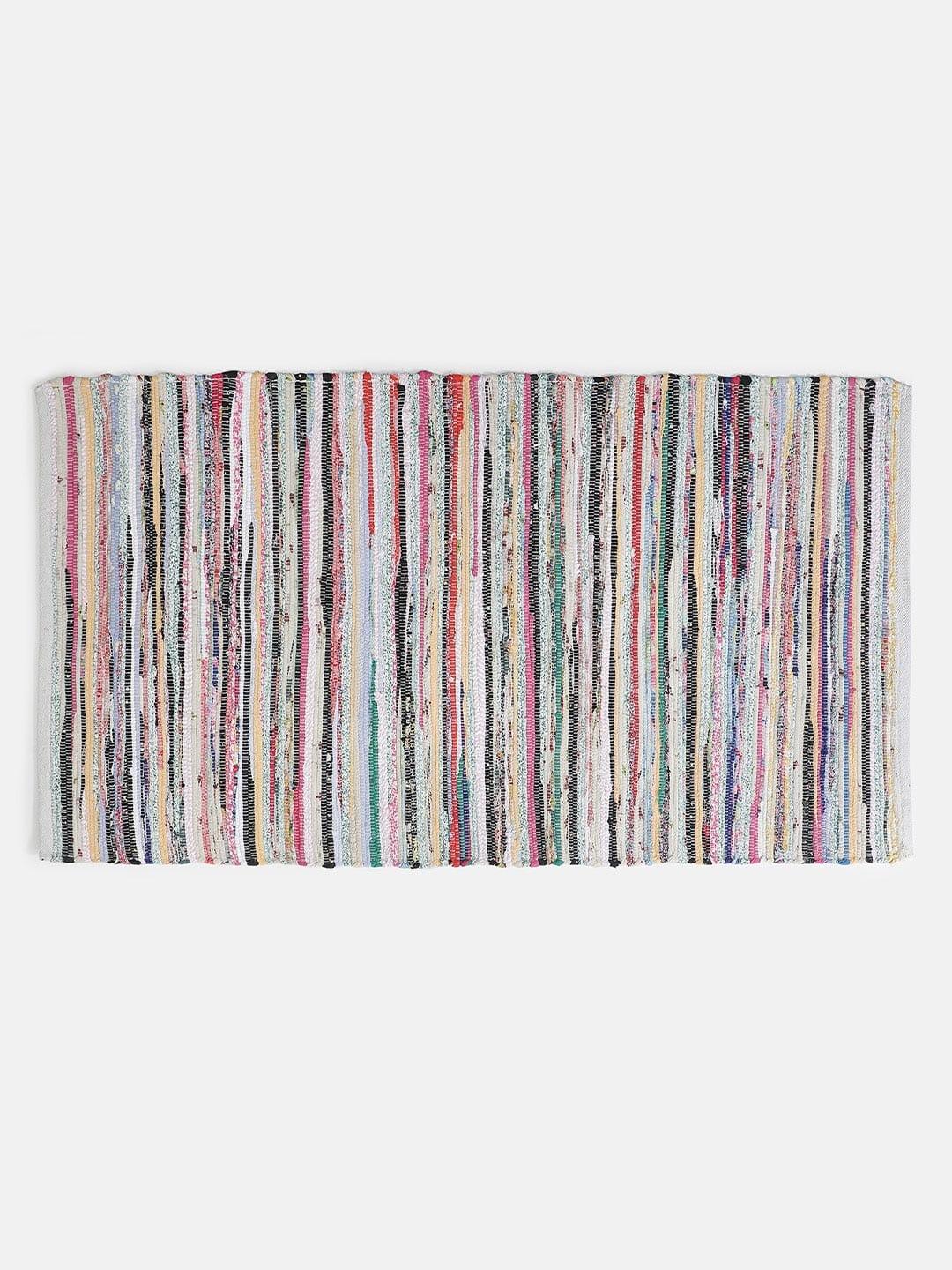 Rangeela Multicolored Rectangle Shape Cotton Rug For Living Space - Image 2