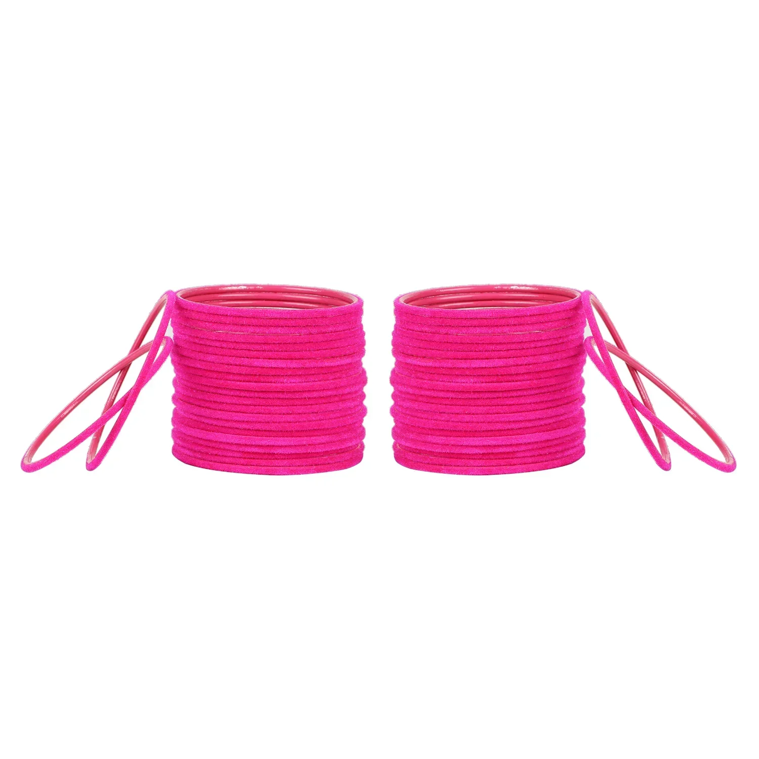 Rani Pink Velvet Bangles Set (48 Pcs) – Vibrant & Elegant Jewelry - Image 16