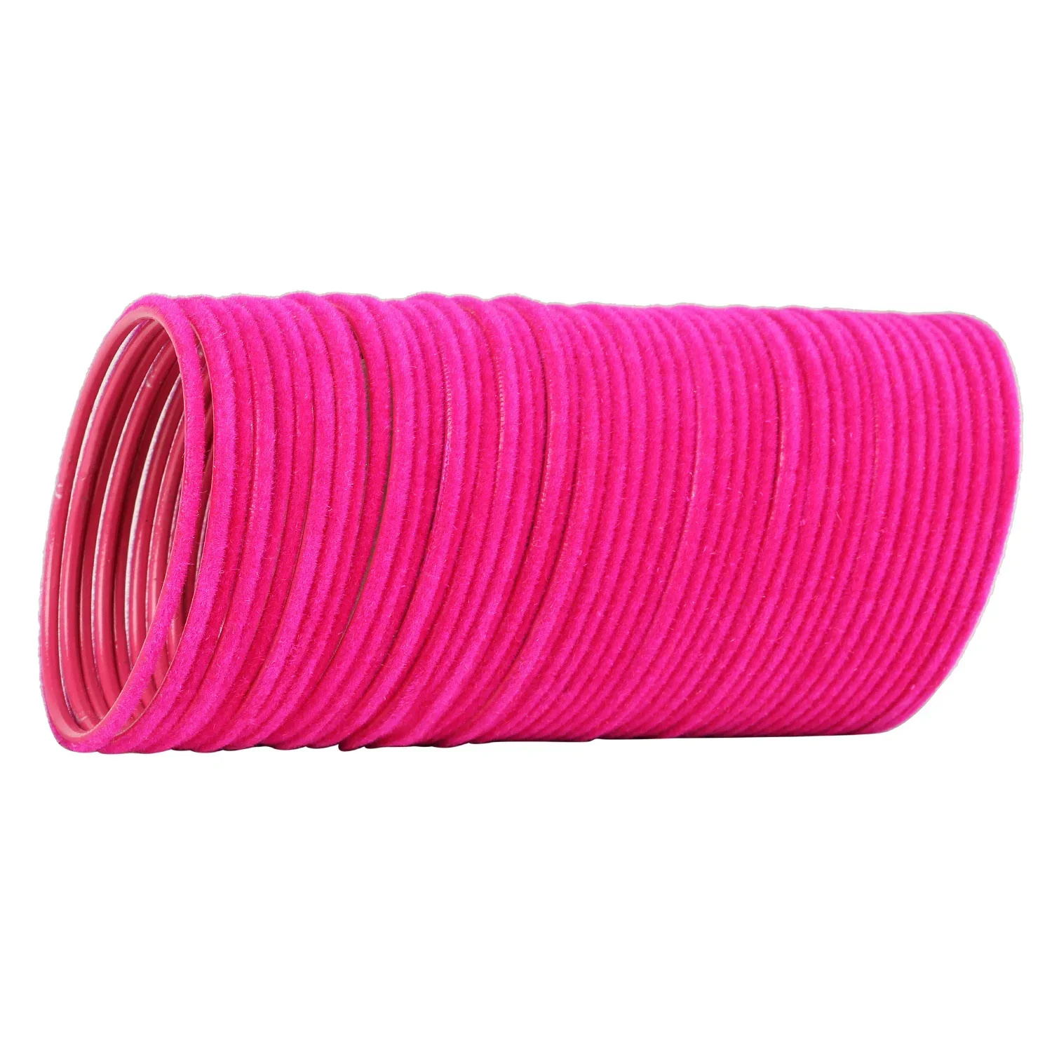 Rani Pink Velvet Bangles Set (48 Pcs) – Vibrant & Elegant Jewelry - Image 3