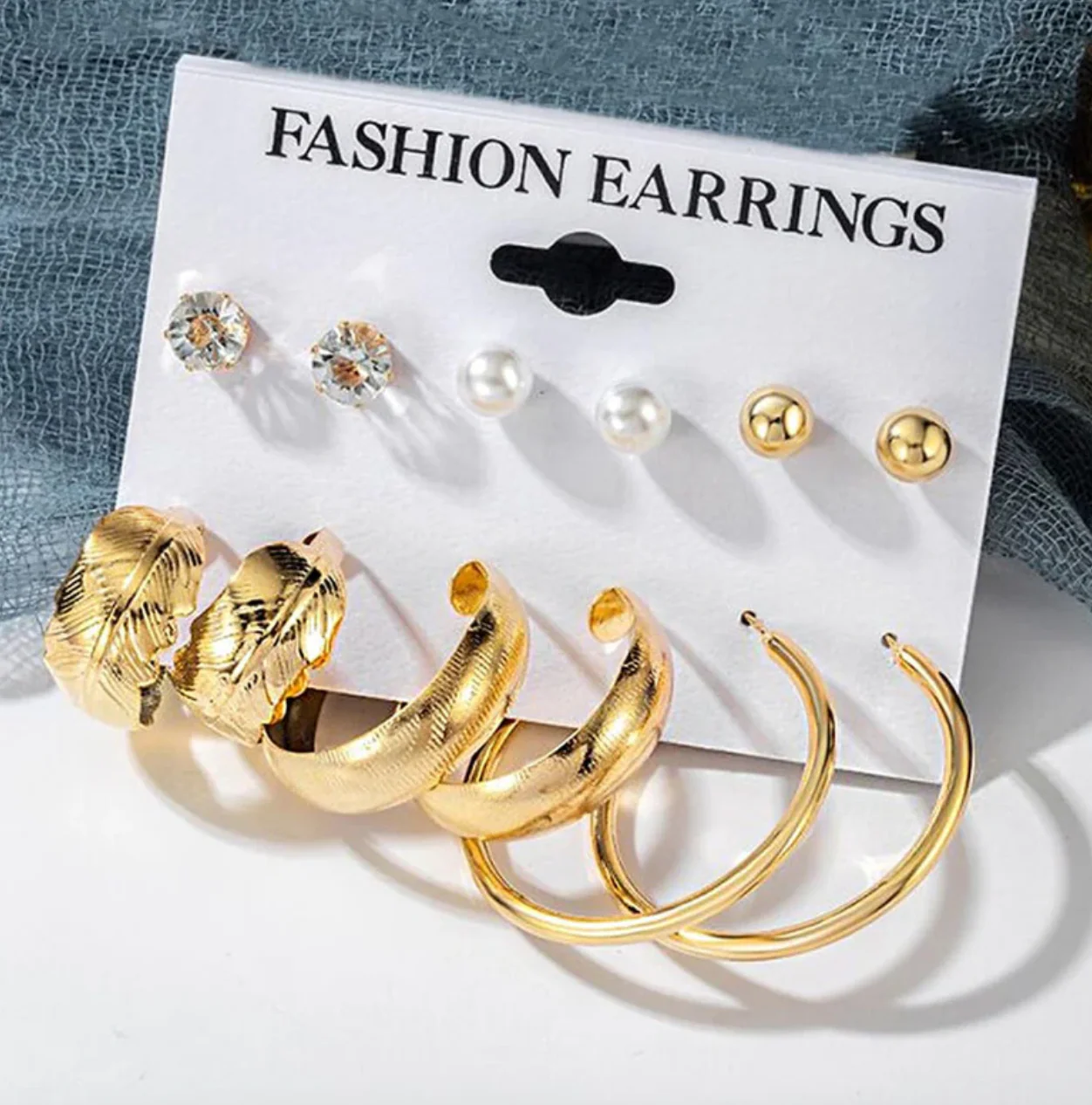 Ravishing Leaf Pearl and AD Brilliant Stud and Drop Earrings For Women - Image 2
