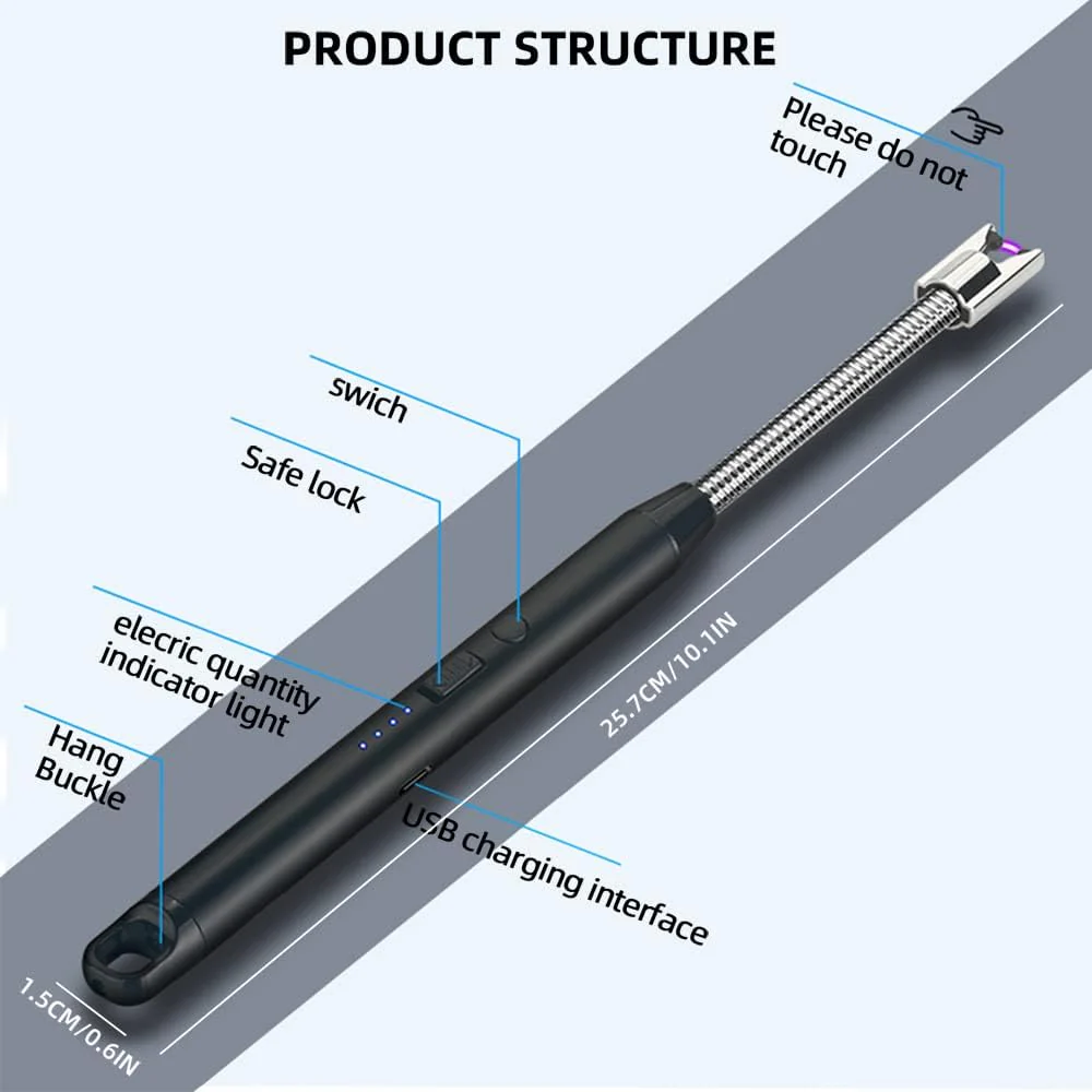Rechargeable Multi Purpose Lighter USB Charging, Flameless, Windproof (Random Color Supply) - Image 4