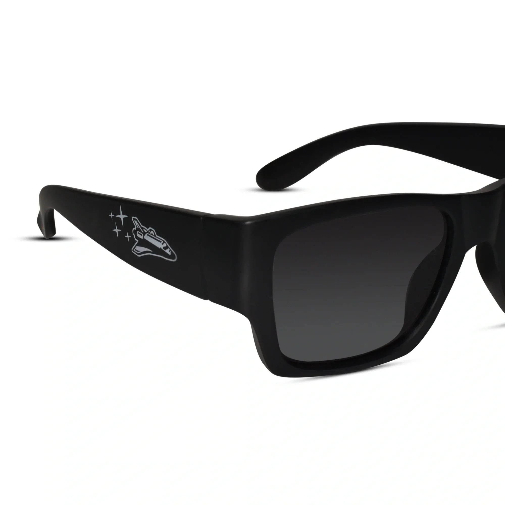 Rectangular Black Sunglasses For Kids - Image 3