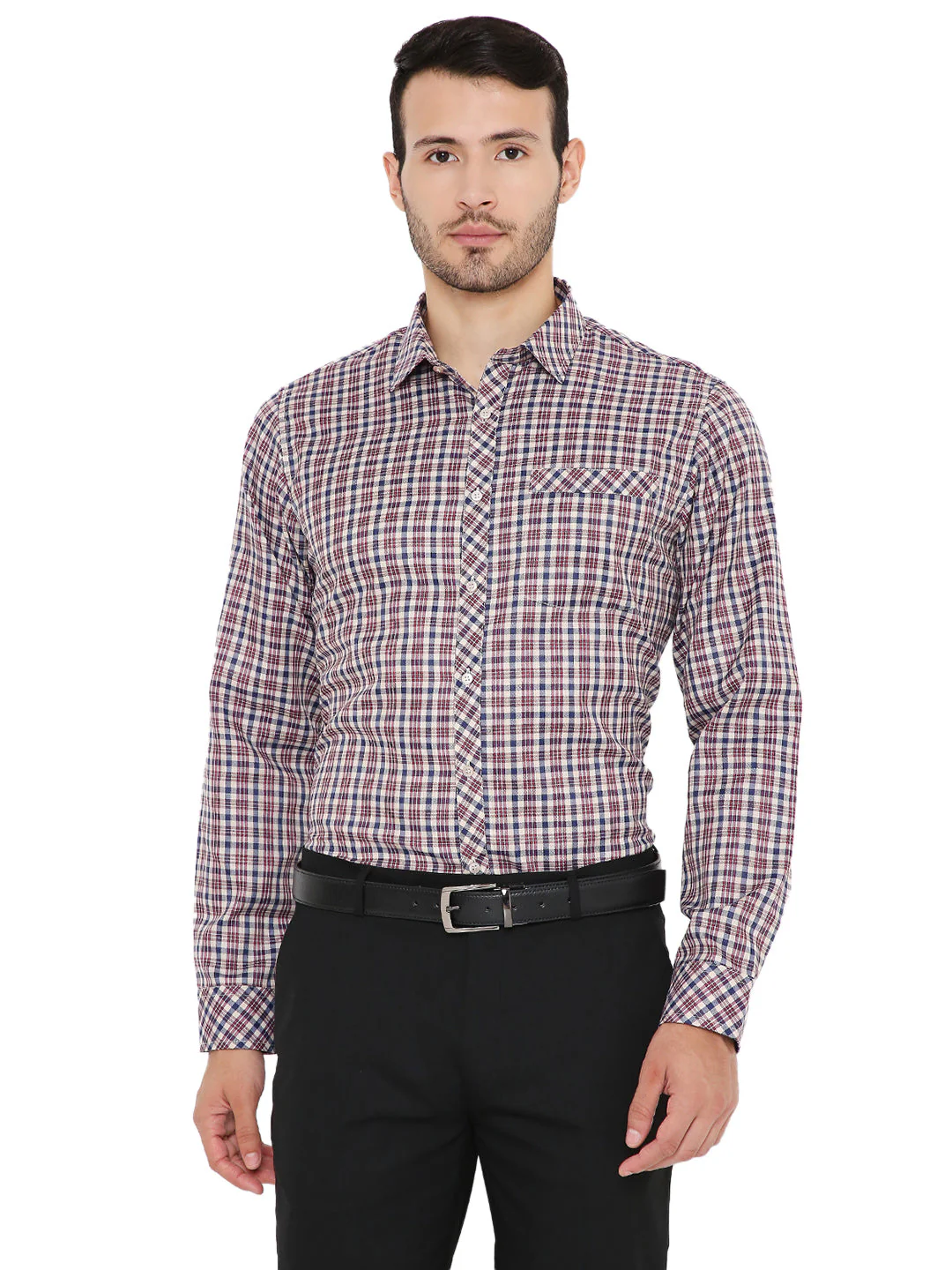Red Checkered | Slim Fit | Formal Shirt - Image 12