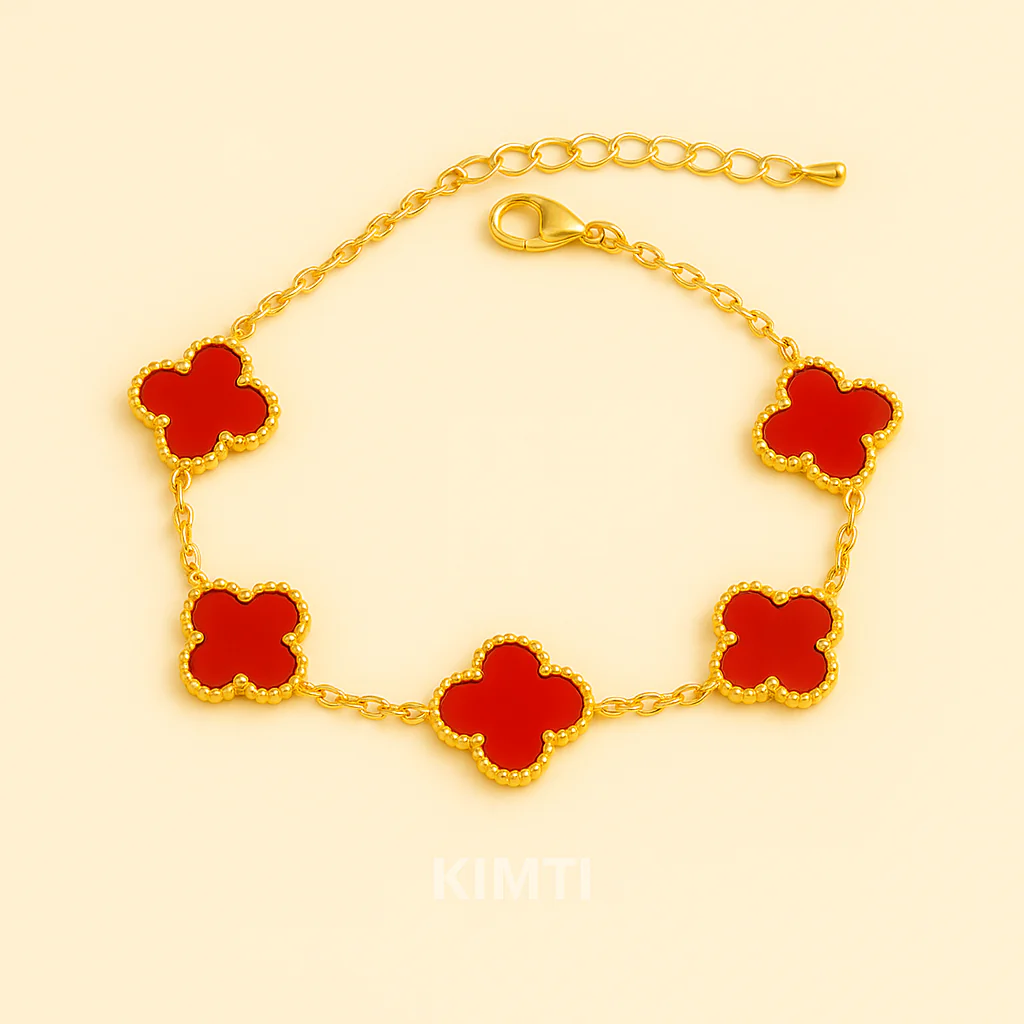 Red Clover Anti Tarnish Bracelet - Image 9