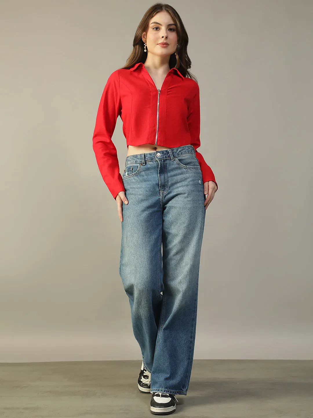 Red Cotton Women’s Crop Top - Image 8