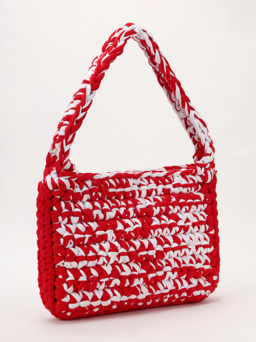 Red Crochet Handmade Handbag - Image 5