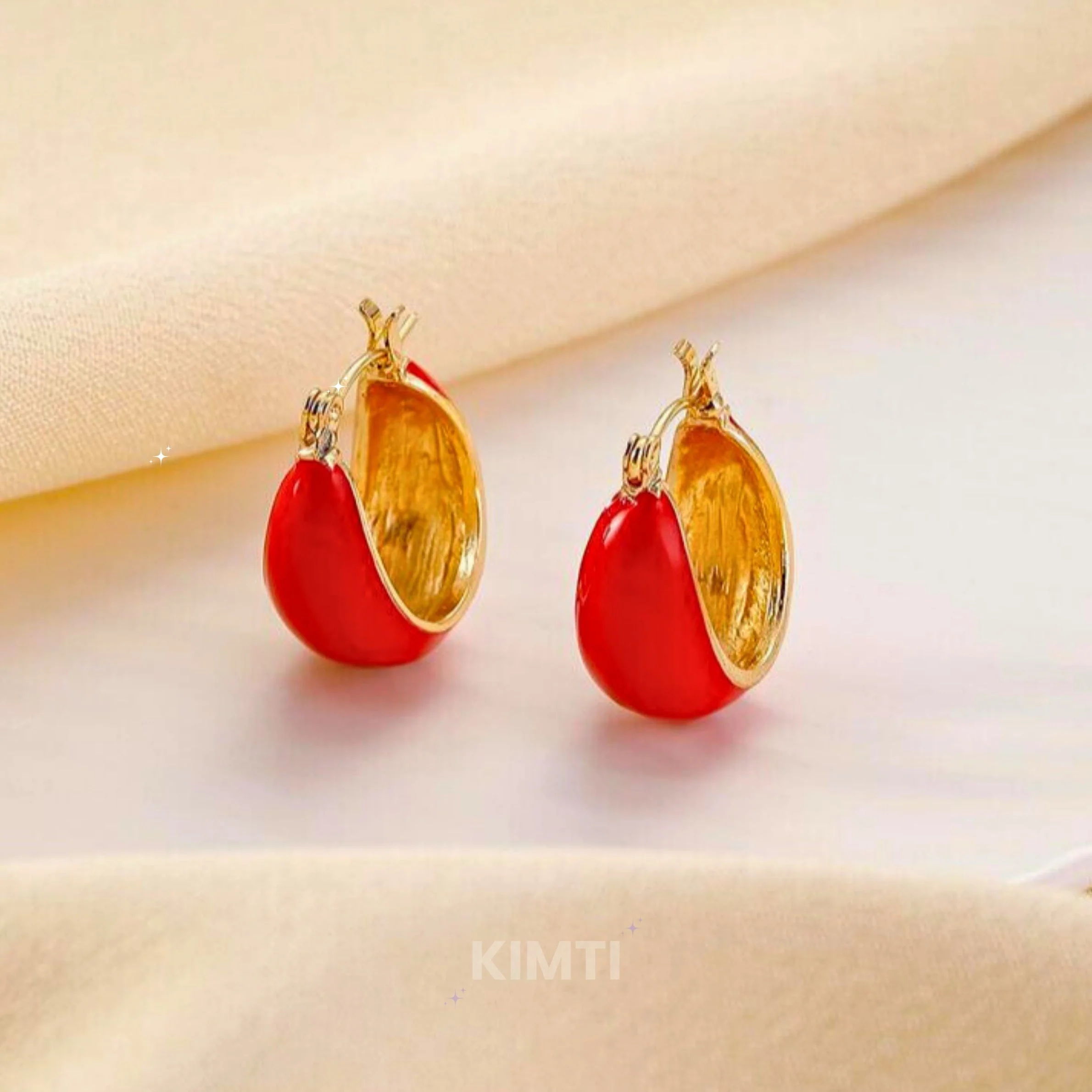 Red Hoop Earring - Image 4