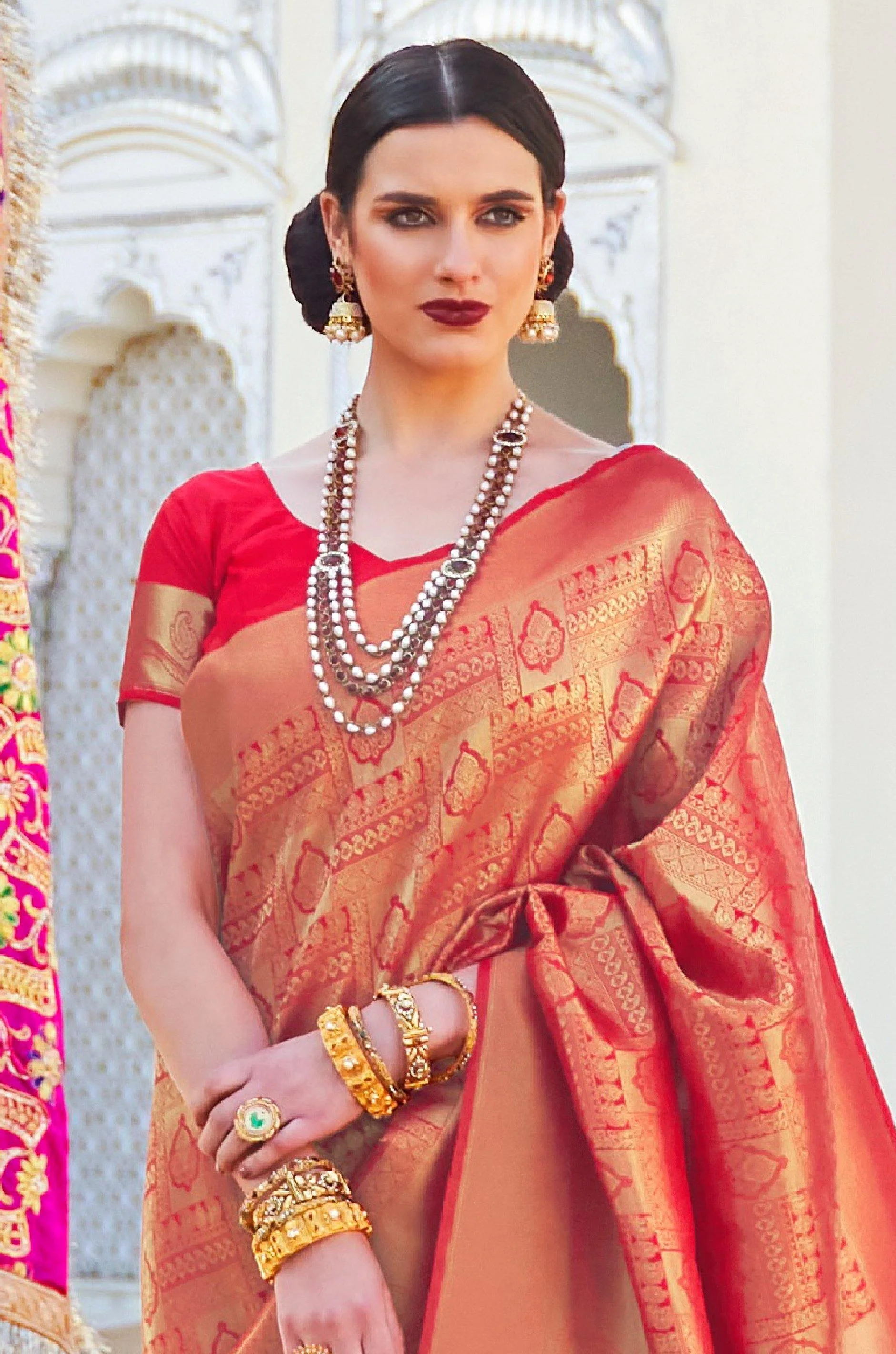 Red Kanjivaram Silk Saree - Image 4