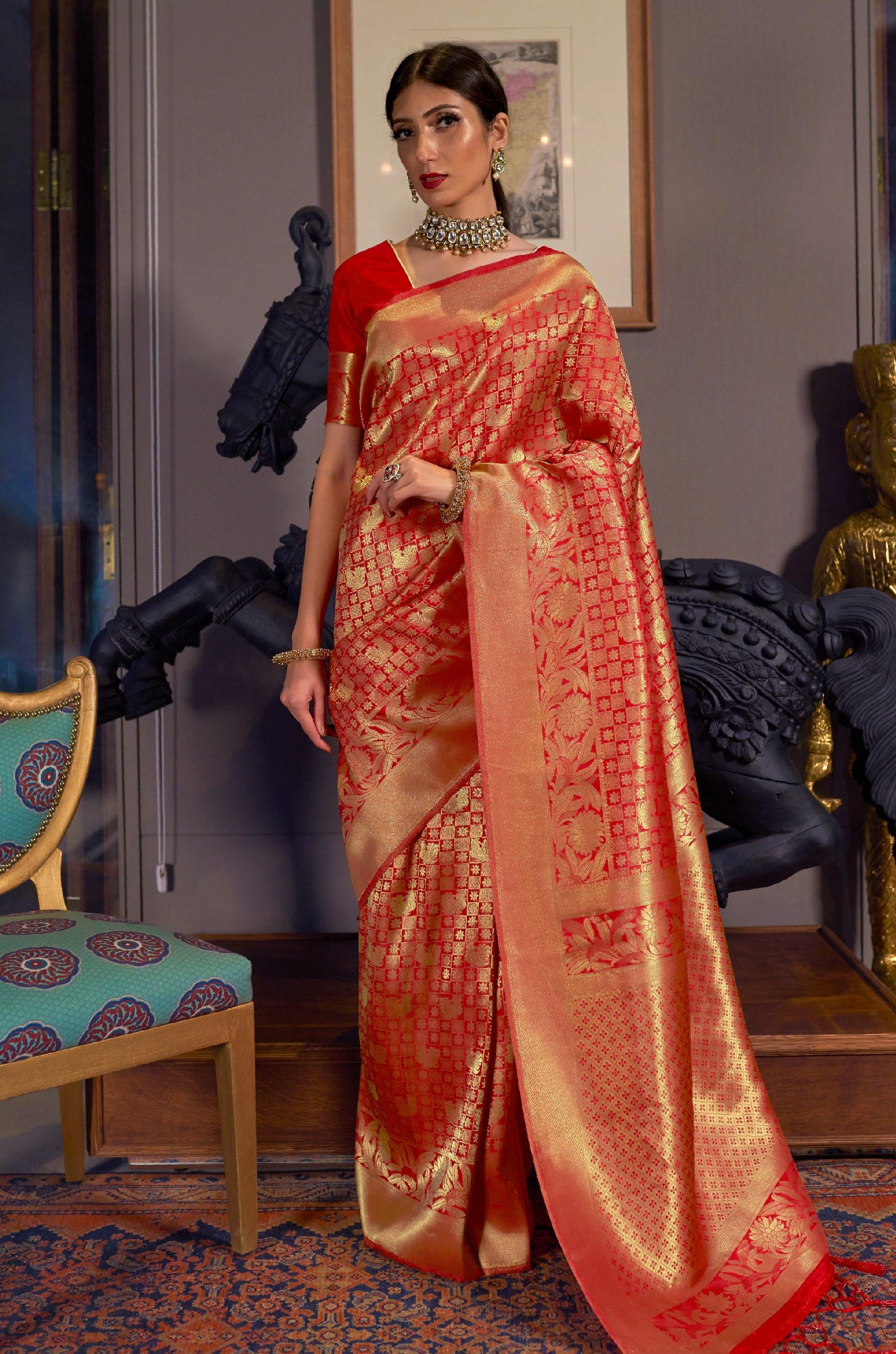 Red Kanjivaram Silk Saree