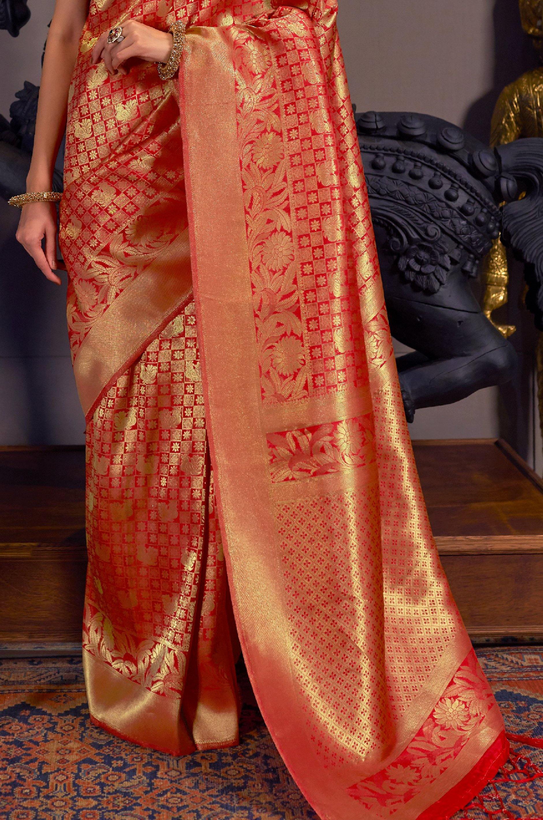 Red Kanjivaram Silk Saree - Image 2